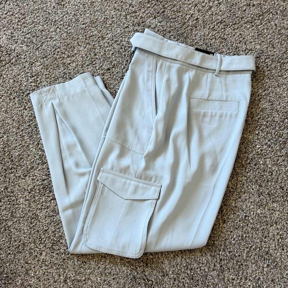 Express Light Blue Trouser Ankle Pants